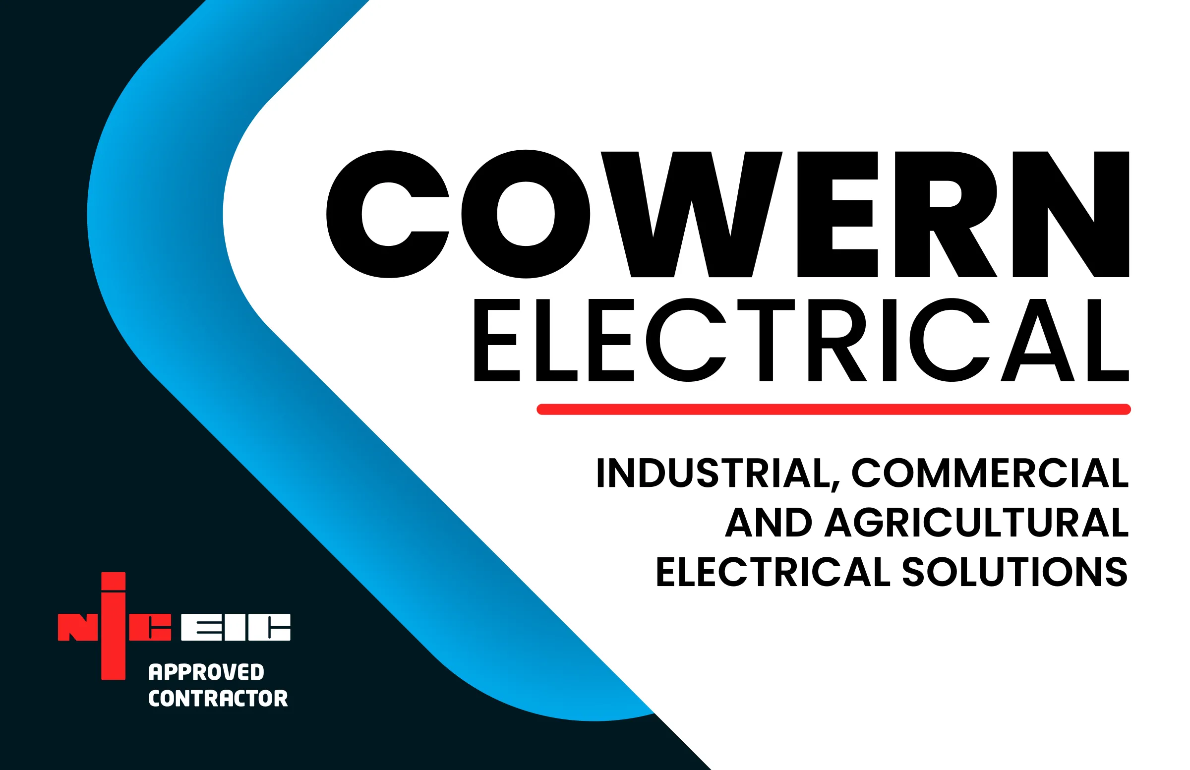 Cowern Electrical business card, Front